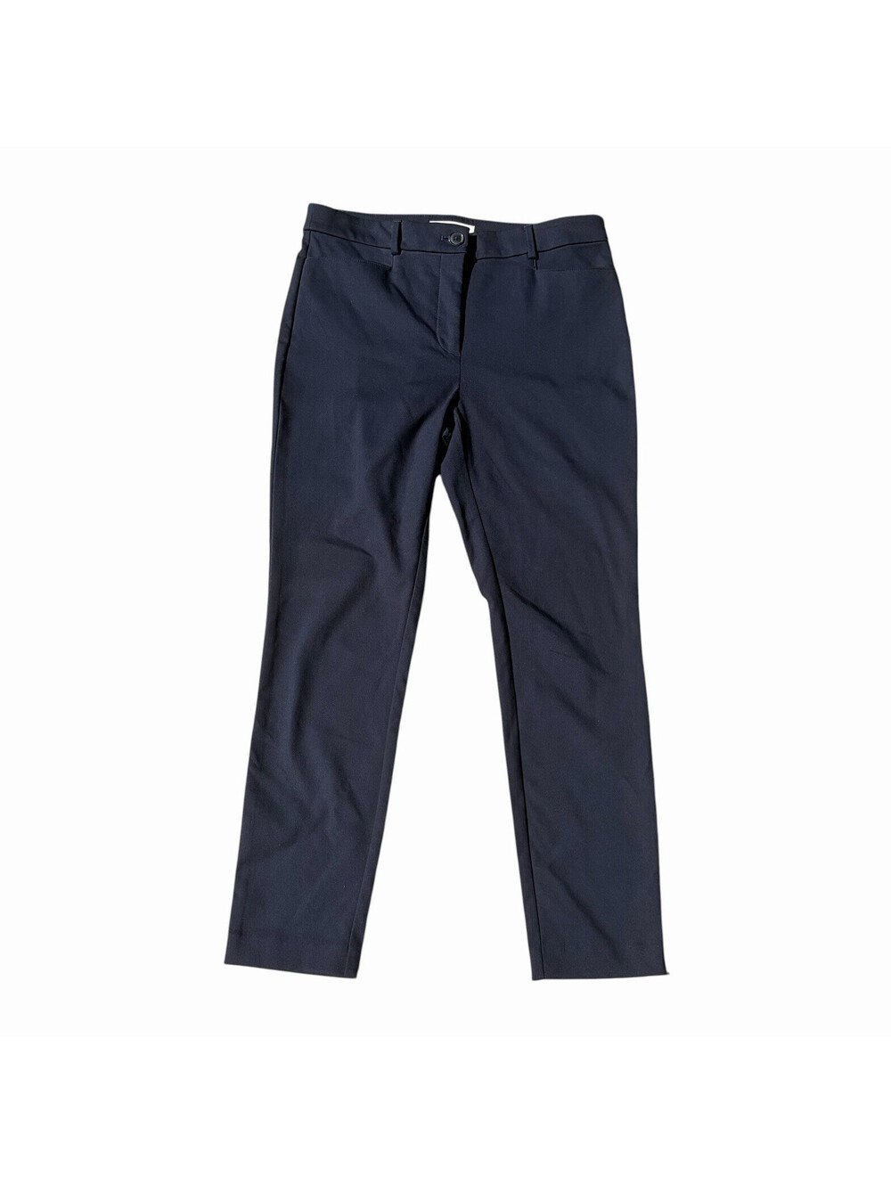 LOFT Women’s Navy Flat Front Solid Dress Pants SkinnyLeg Regular Size 8